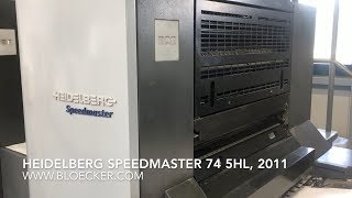 Heidelberg Speedmaster 74 5HL, age 2011