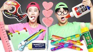 Edible Food School Supplies Mukbang 학용품 먹방 by yomi yami