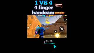 1 VS 4 4 finger handcam Gameplay CS RANK season#shorts #viral #totalgaming #freefire