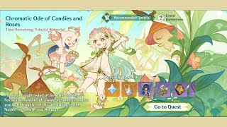 Playing Genshin Impact version 5.1"Chromatic Ode of Candies and Roses" story quest