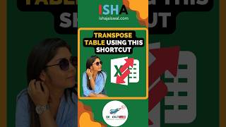 Transpose Table in Excel using this Shortcut #excel #tutorial #shorts #youtubeshorts #career #skills