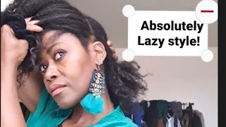 Easy Lazy Hairstyle for natural hair #Shorts