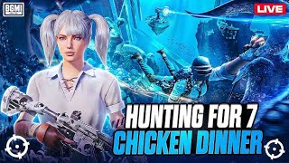 Hindi BGMI : 😍 Live | HUNTING FOR 7 CHICKEN DINNER