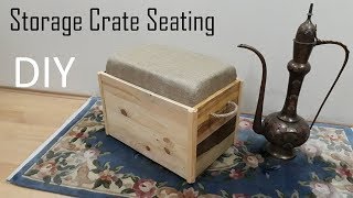 Paletten sandıklı dekoratif mini bank,  puf, tabure yapımı / Decorative mini seat with storage