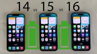 iPhone 16 vs 15 vs 14 Battery Life DRAIN Test