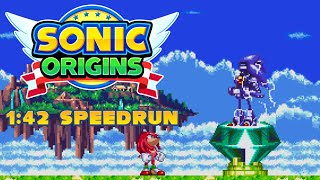 Sonic Origins - Sonic 3 & Knuckles - Knuckles New Game+ Glitched 1:42 Speedrun (World Record)