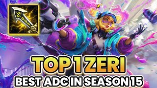 MASTER ZERI ADC WILD RIFT | CHALLENGER ZERI GAMEPLAY IN SEASON 15 (BUILD & RUNES) | TIPS AND TRICKS