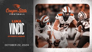 Oregon State Football Interview: Luka Vincic (10/22/24)