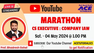 CS Executive Company Law Marathon #june24 #companysecretarycourse #csstudents #cseducation