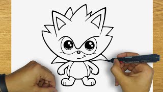 HOW TO DRAW BABY SUPER SONIC | STEP BY STEP | DRAWING BABY SUPER SONIC EASY