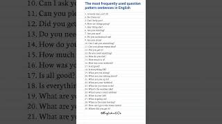 The most frequently used questions in English #shorts #learnenglish #dailyuseenglish