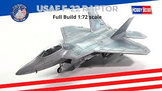 USAF F 22 Raptor Full Build Scale model building for the Beginners.