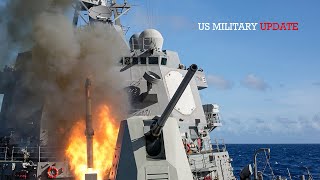 US Navy guided missile destroyer Launch Anti Submarine Rocket During a Live-Fire Exercise #Shorts