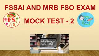 FSSAI MOCK TEST | SET-2 | CFSO/TO | TN MRB FSO EXAM | FOOD SCIENCE