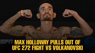 Max Holloway PULLS OUT vs Alexander Volkanovski Trilogy Fight, Korean Zombie Offers to Step in