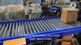 Roller conveyor with online weighing system