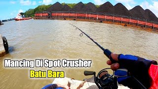 MENCARI SAMBARAN KAKAP PUTIH DI SPOT SUNGAI DEKAT CRUSHER BATU BARA