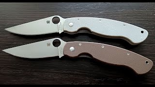 Spyderco Military CTS-XHP, Spyderco Military CPM Cru-Wear - спрінтрани 2011 та 2013 років.