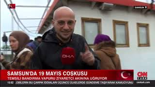 Samsun Bandırma Vapuru’nda 19 Mayıs coşkusu | CNN Türk canlı yayın