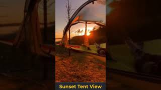 Sunset tent view, nice camping moment #shorts