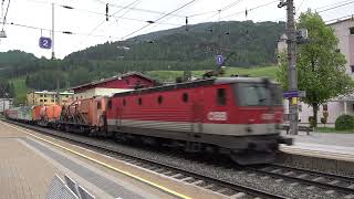 2023 - AT - ÖBB 1144 loco with the ÖBB vegetation train ("Multi Modul Train"), in Steinach in Tirol