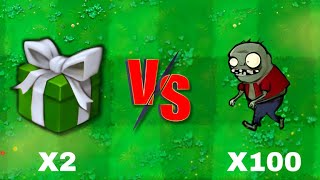 PvZ Hybrid Challenge - 2 Plants Green Box Vs 100 Imp, Who will win?