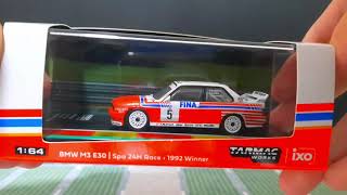 Tarmac Works 1/64 Diecast BMW M3 E30 Spa 24H Race 1992 Winner