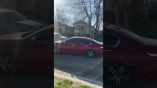 woman destroys a man's car