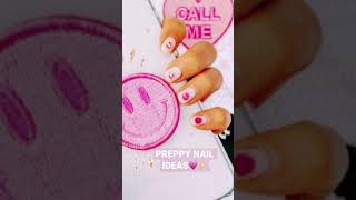 #lifestyle #preppy #aesthetic #nails | PREPPY NAIL IDEAS⚡️💗