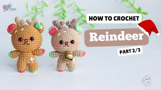 #508 | Christmas Reindeer Amigurumi (2/3) | Crochet christmas Amigurumi | Free Pattern | Amiguworld