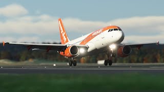 easyJet A320 Landing MSFS #shorts