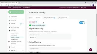 Configurare Privacy and Security (Blocare Tara) Bongamodels