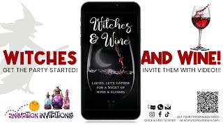 Witches & Wine Halloween Video Invite - CUSTOMIZE THIS VIDEO INVITE!