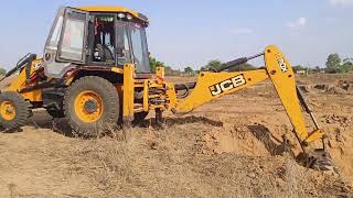 Jcb 3dx Backhoe Loader Machine Loading Red Mud In Mahindra and Swaraj Tractor | Jcb Tractor Video