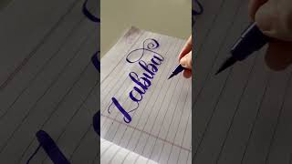 Calligraphy Name Writing | #howto #nameart #brushpen #namerequest #shorts #viewers