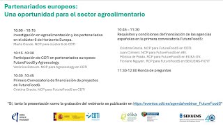 Partenariados europeos: una oportunidad para la I+D del sector Agro