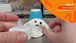 Easy Clay Ghost Tea Light Craft