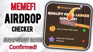 Memefi Airdrop Allocation Checker Release | Memefi Snapshot Date Confirmed