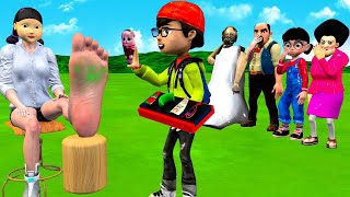 Scary Teacher 3D vs Squid Game Choose your favorite pedicure for Doll or Challenge 5 times