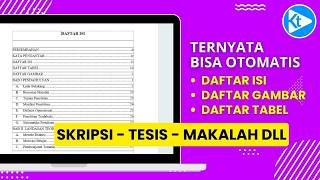 Tutorial Skripsi, membuat daftar isi daftar tabel daftar gambar otomatis di word