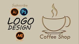 How to make  Coffee shop Logo design in adode Illustrator 2020.