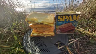 Trangia Cooking | Spam Cheese Egg Sandwich