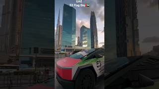 Tesla Car fully wrapped with UAE flag during UAE National Day Celebration #shorts ##short