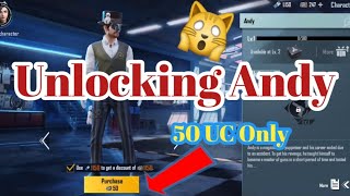 Unlock Andy Character 50 UC + Character  Voucher PUBG mobile