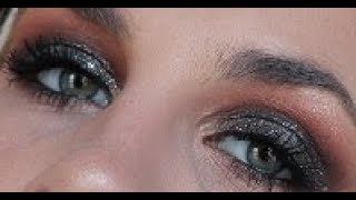 Black Glitter Smokey Eye