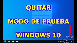 Como quitar modo de prueba en Windows 10. How to remove trial mode in Windows 10