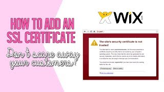 HOW TO ADD AN SSL CERTIFICATE IN WIX WEBSITES