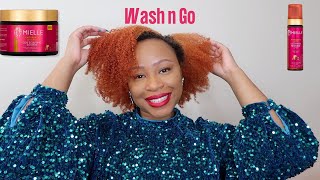 Wash N Go feat. Mielle Organic Pomegranate & Honey  Mousse & Curl Custard