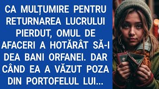 Ca mulțumire pentru returnarea lucrului pierdut, omul de afaceri a hotărât să-i dea bani orfanei...