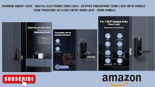 Dermum Smart Lock Digital Electronic Door Lock Keypad Fingerprint Door Lock